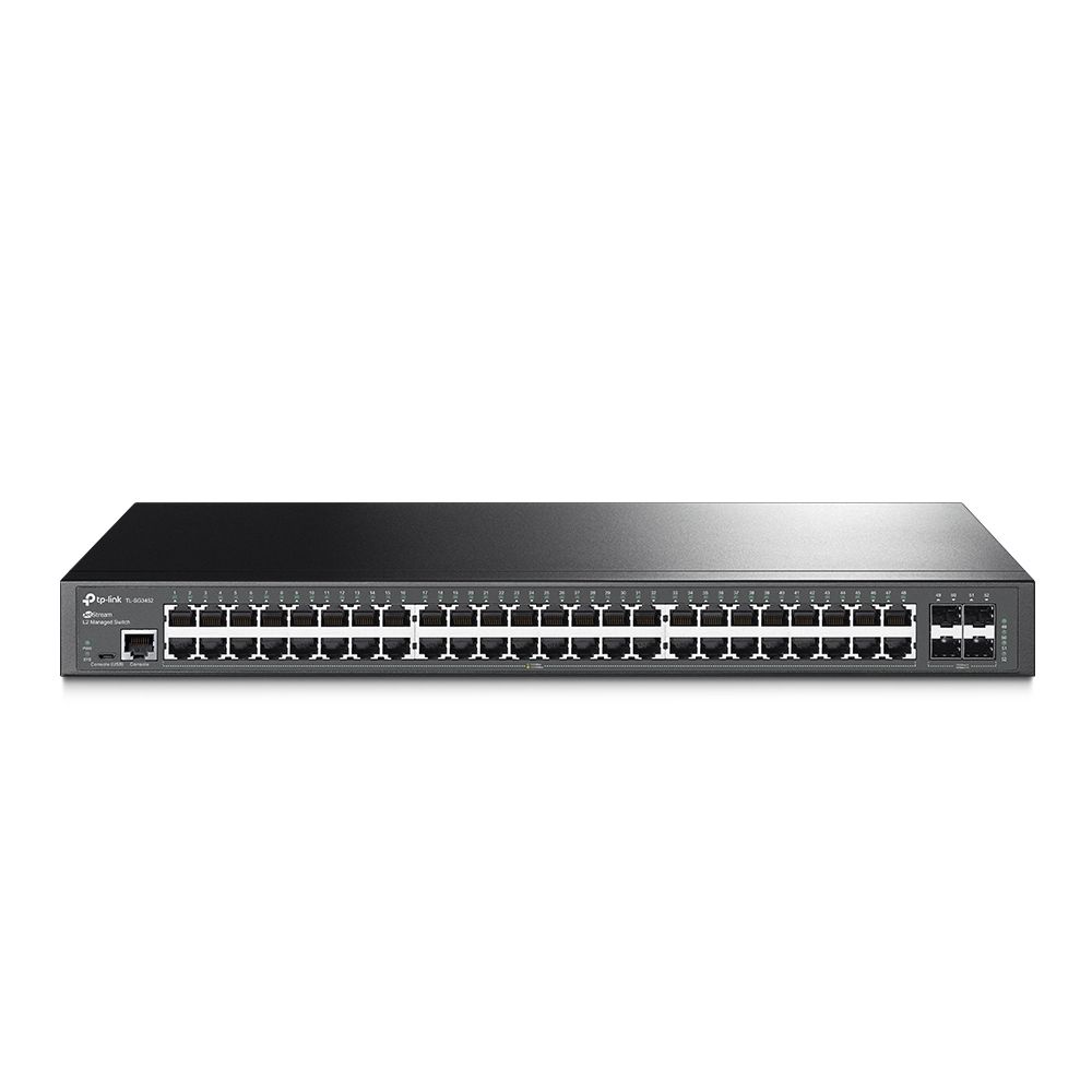TP-Link Switch fully managed Layer2+ 52 Port • 48x 1 GbE • 4x SFP • 19" • Fanless, Omada • SG3452