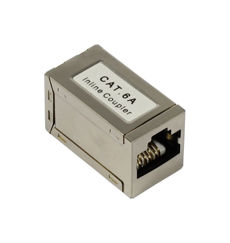 TP-TP coupling, CAT6A, socket, 1:1.8-pin, RJ45, slim line, Synergy 21