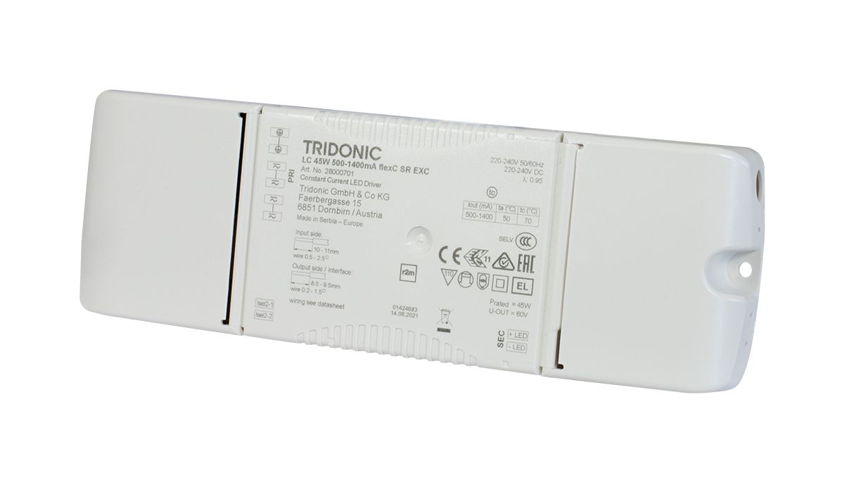 Synergy 21 Tridonic Power Supply LC 45W 5001400mA flexC SR EXC