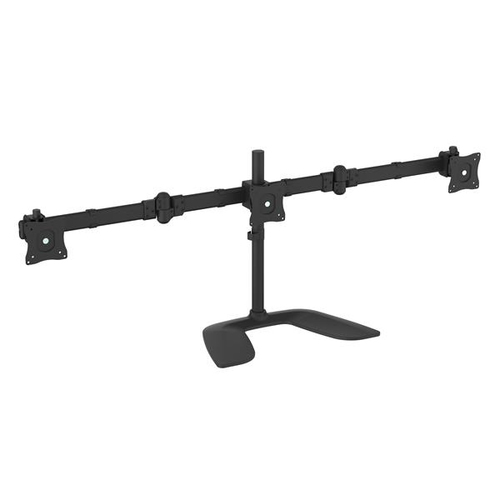 TRIPLE MONITOR DESKTOP STAND STEEL - FOR UP TO 27IN MONITORS