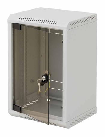 Triton 10" wall enclosure, 6U, 1-piece, light gray