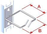 Triton 19" e.g. cable bracket single, A80xB80mm, outside, front or