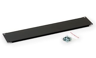 Triton 19" zbh. Blindplatte, 1U, Lichtgrau