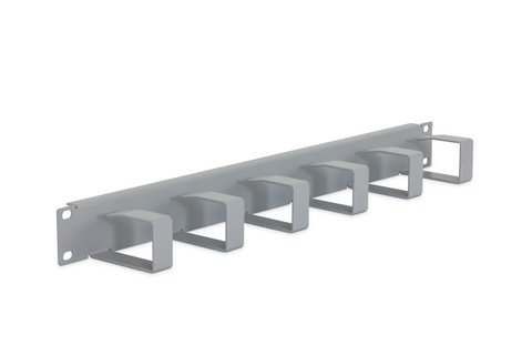 Triton 19" zbh. Cable management plate with 6 metal brackets, 1U, light gray, marshalling panel