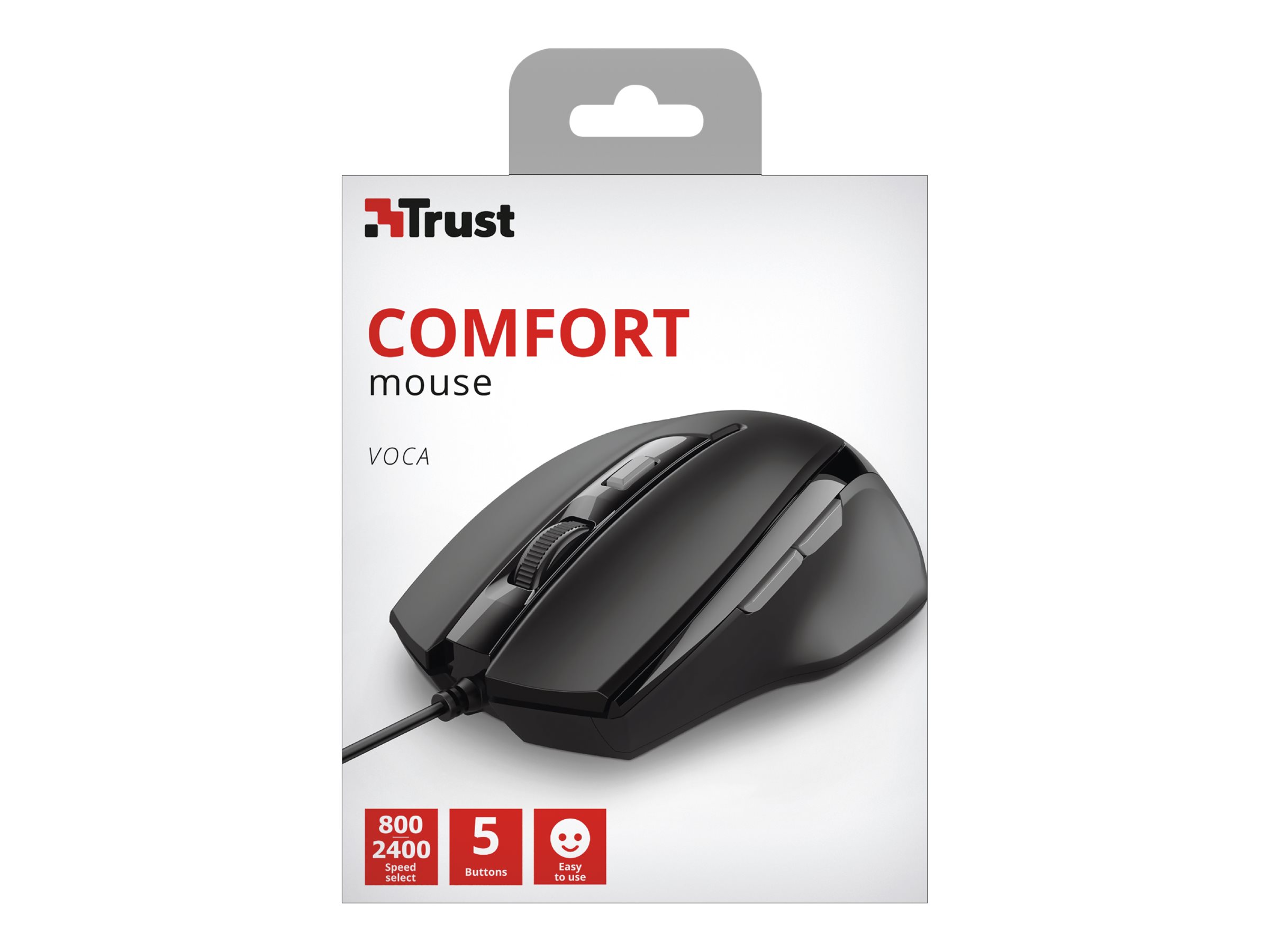 Trust Voca mouse Office Right-hand USB Type-A Optical 2400 DPI
