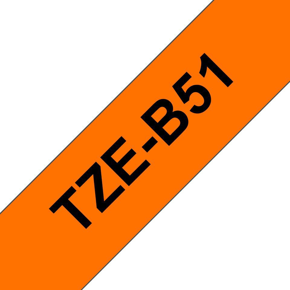 Tape/orange w black overprint TZEB51 24m