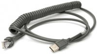 USB BLACK TYPE A 2.9M COILED HOST POWER