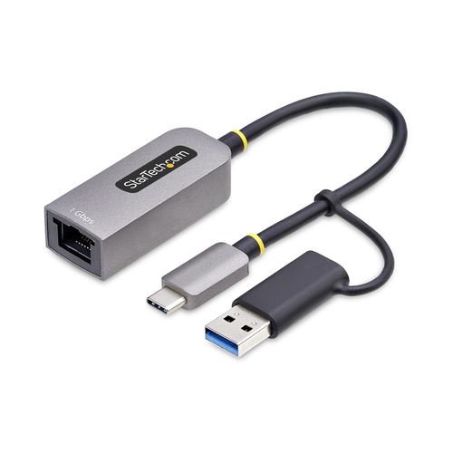 USB-C TO ETHERNET ADAPTER - WITH USB-A DONGLE 6IN/15CM CABLE