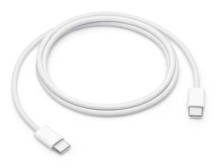 APPLE  A2795 MW493ZM/A BRAIDED CABLE USB-C TO USB-C 1M 60W WHITE BULK WITH SIM KEY