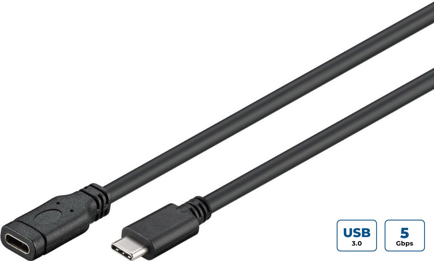 Microconnect USB3.1CC1EX USB cable USB 3.2 Gen 1 (3.1 Gen 1) 1 m USB C Black