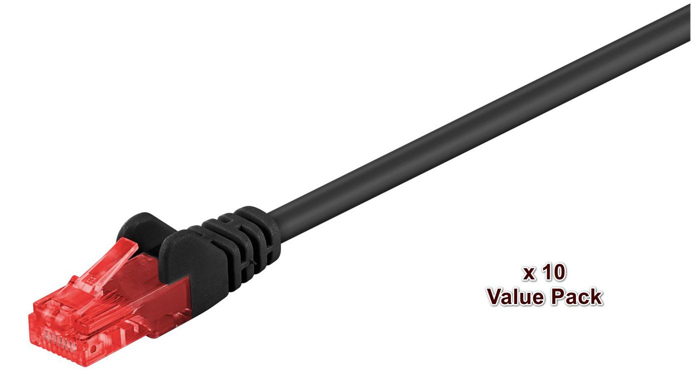 Microconnect V-UTP602SVP networking cable Black 2 m Cat6 U/UTP (UTP)