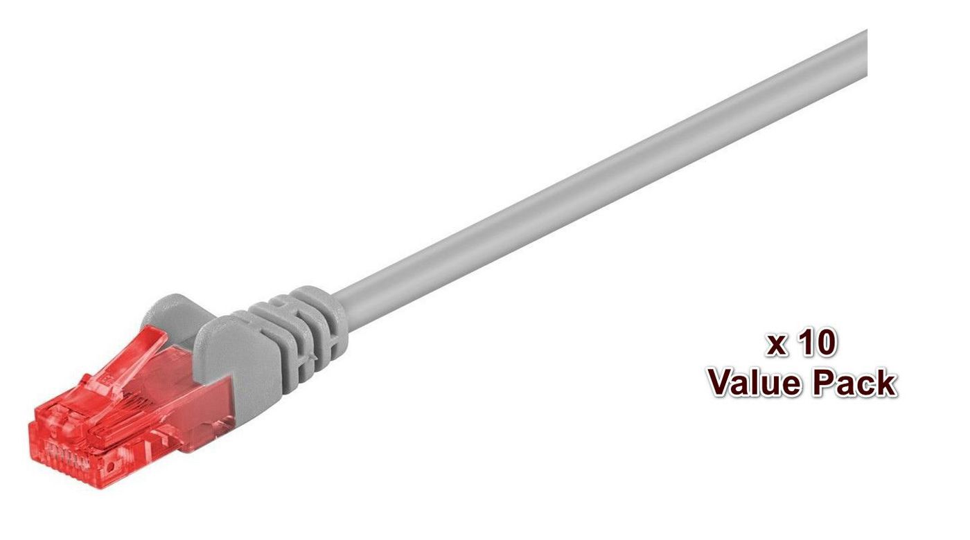 Microconnect V-UTP610VP networking cable Grey 10 m Cat6 U/UTP (UTP)