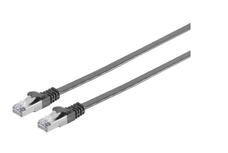 Microconnect V-UTP6A01S-FLAT networking cable Black 1 m Cat6a U/UTP (UTP)