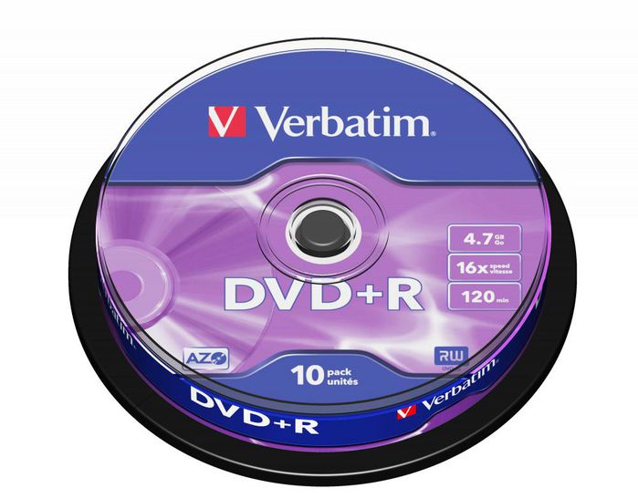 Verbatim DVD+R Matt Silver, 10pcs