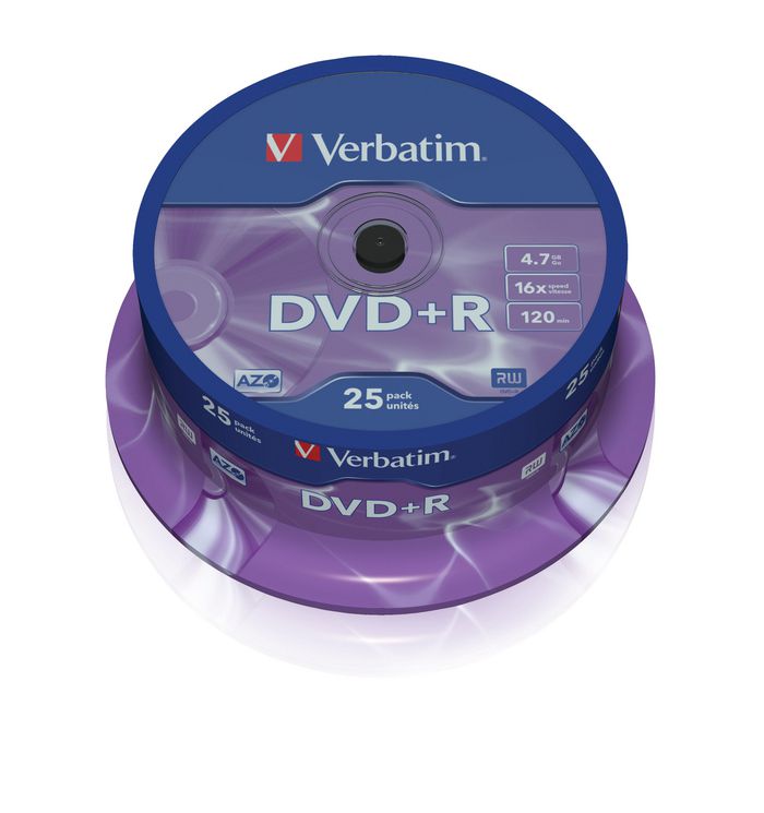 Verbatim DVD+R Matt Silver, 25pcs