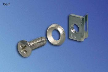 Vertiv(Knürr) zub.Befestigungsset T-Nut M5, small, 50-Pack, with Rosette