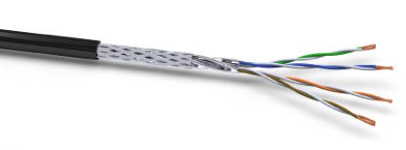 Voka 1000MHz outdoor cable CAT7 Halo S-STP(S/FTP) XLAN 100m ring black
