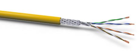 Voka 1500MHz Kabel CAT7a Halo S-STP(S/FTP) XLAN 500m Trommel Gelb, Dca