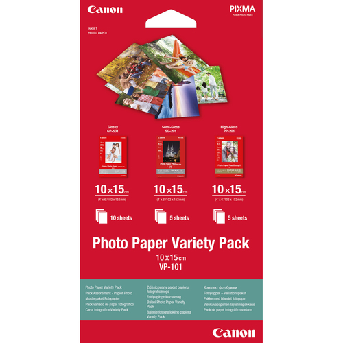 VP-101 10X15 PHOTO PAPER VARIETY PACK 10X15CM