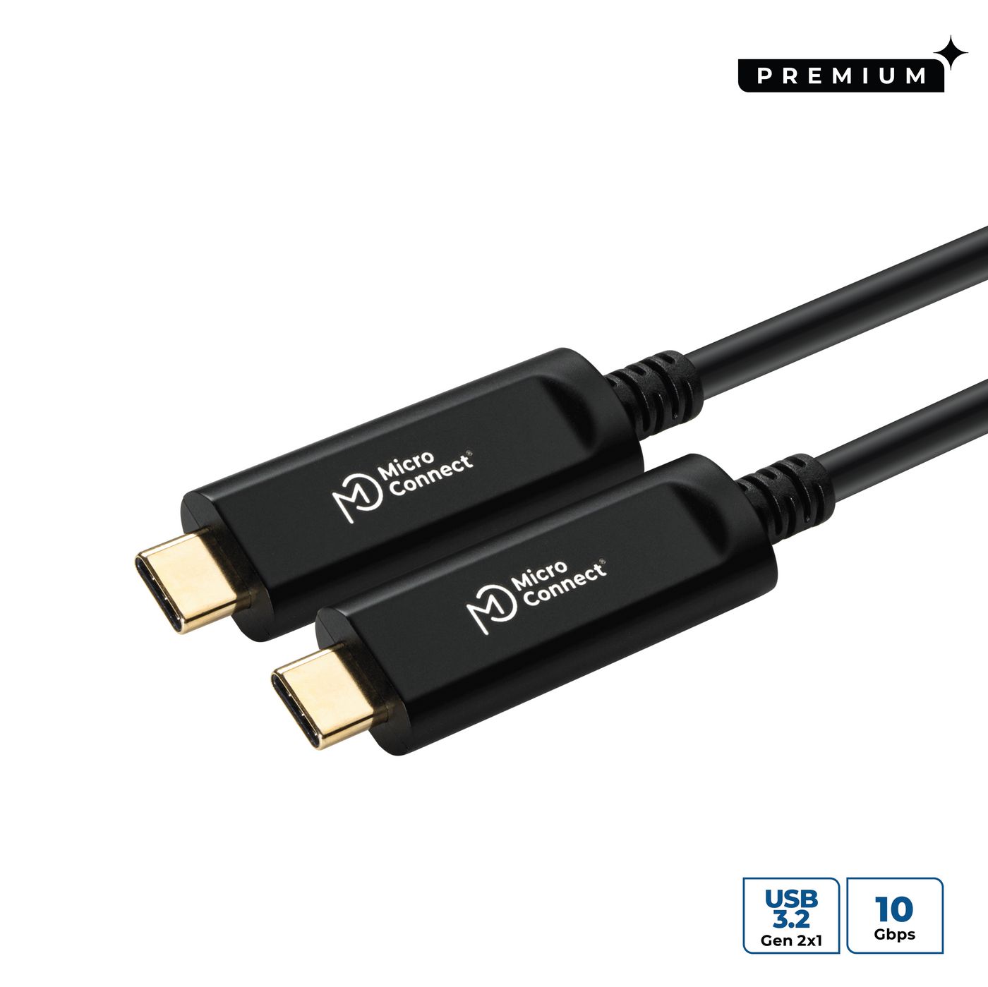 Microconnect MC-USB3.1C15OP USB cable USB 3.2 Gen 2 (3.1 Gen 2) 15 m USB C Black