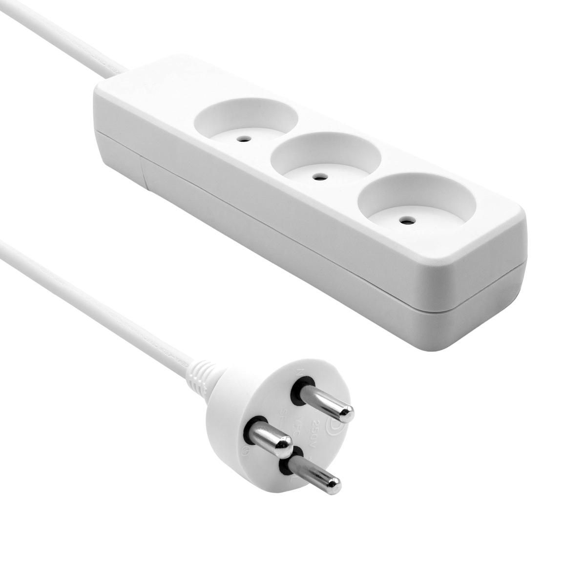 Microconnect MC-GRU0350DK power extension 5 m 3 AC outlet(s) Indoor White