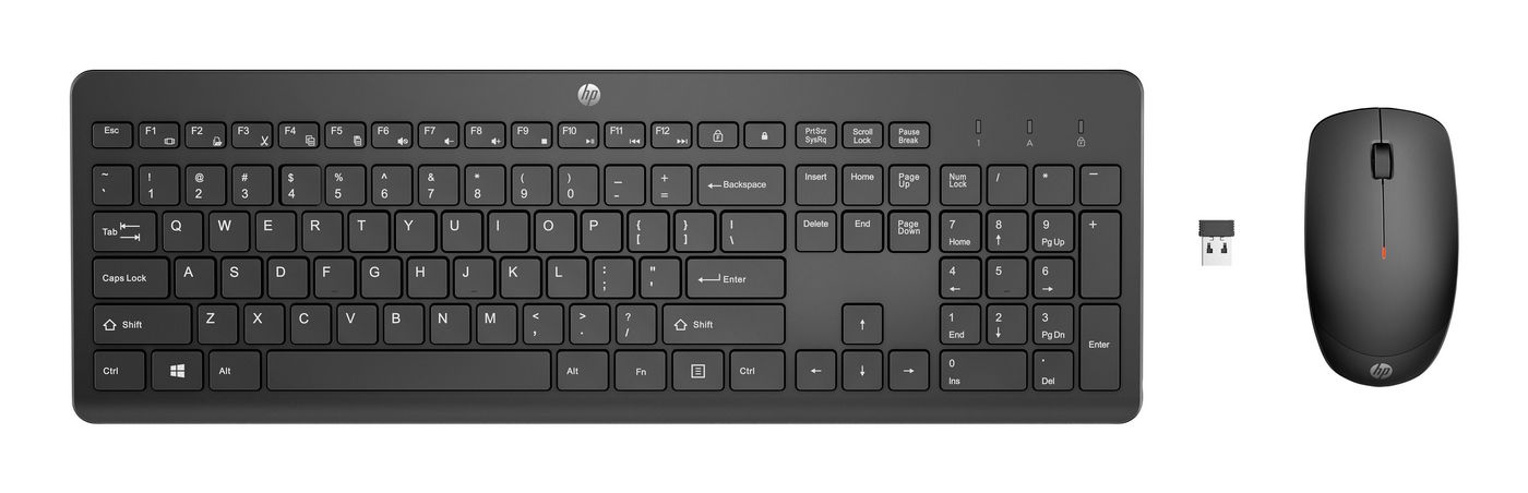 HP 230 WL MOUSE+KB COMBO FR keyboard Mouse included Office RF Wireless Black