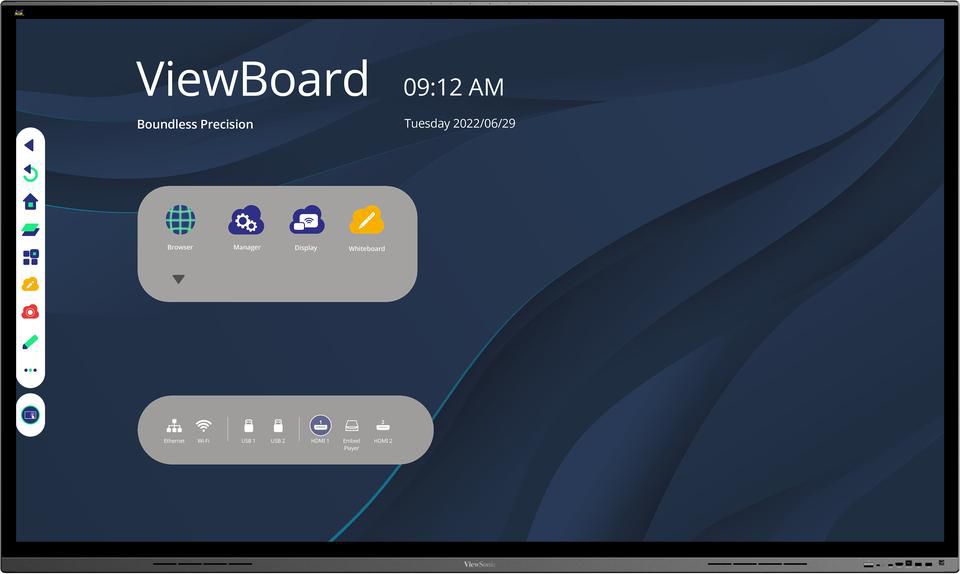 Viewsonic IFP8662 Signage Display Interactive flat panel 2.18 m (86") LED Wi-Fi 350 cd/m² 4K Ultra HD Black Touchscreen Built-in processor Android 8.0