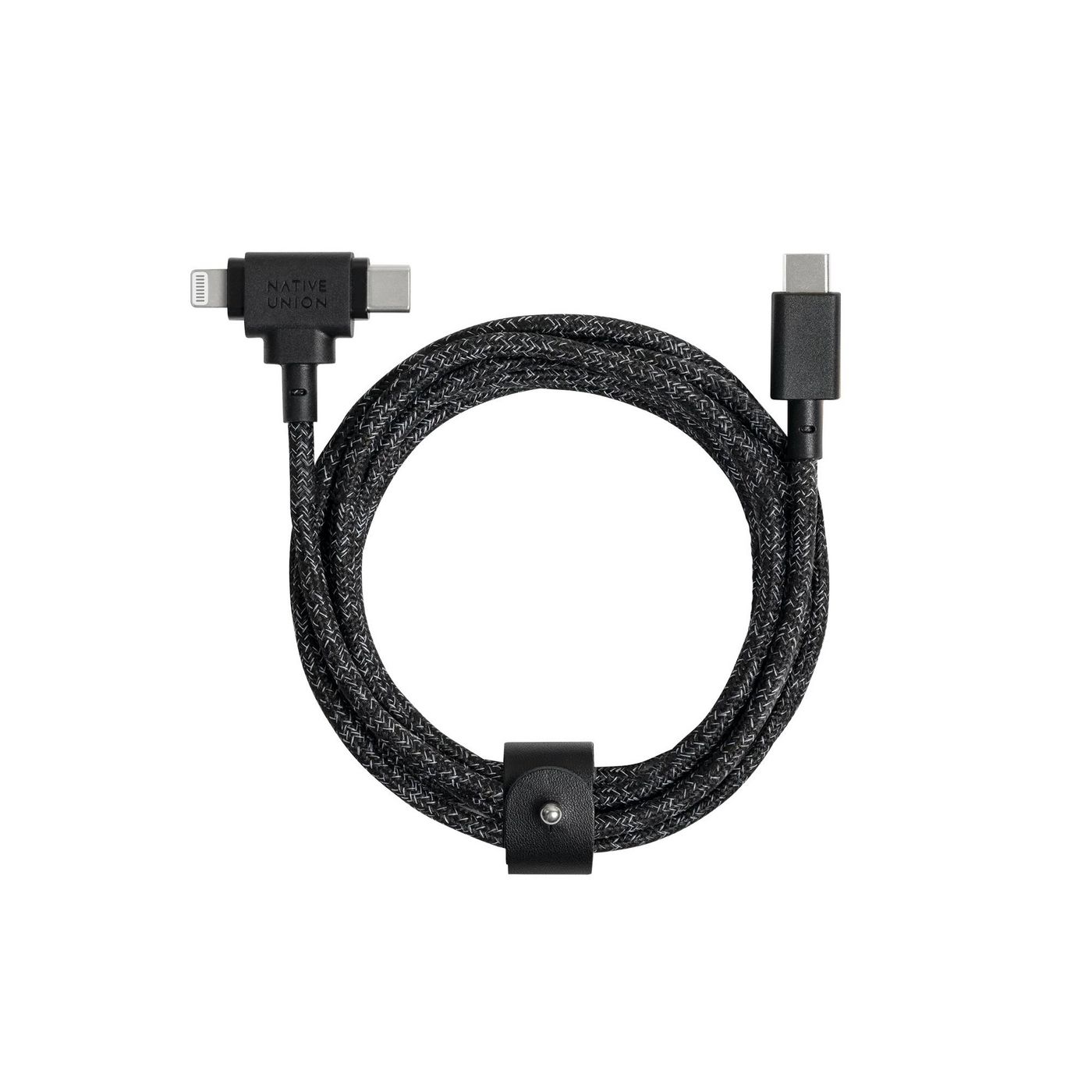 Native Union Belt Cable Duo USB-C to USB C/Lightning 1,5m Sort