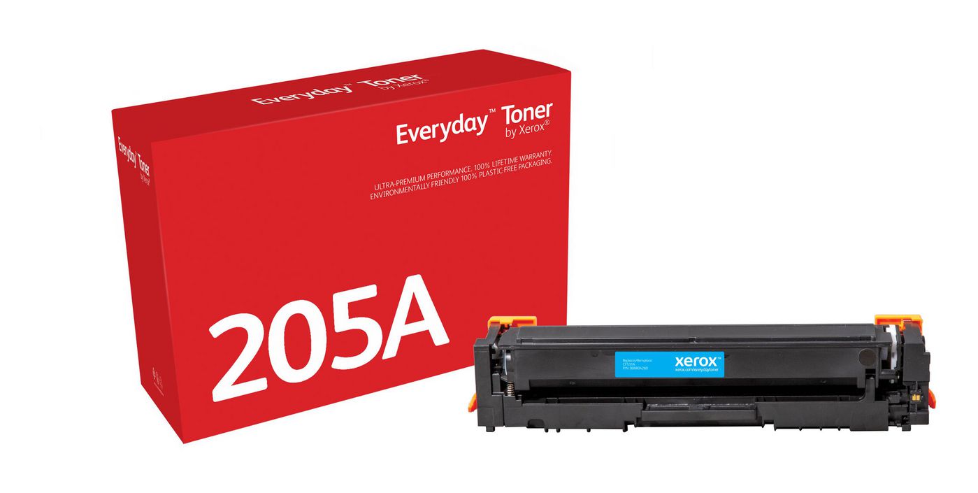 Everyday™ Cyan Toner by Xerox compatible with HP 205A (CF531A), Standard capacity