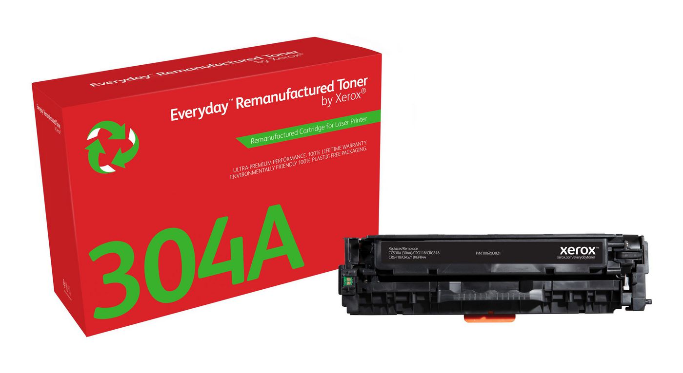 Everyday™ Black Remanufactured Toner by Xerox compatible with HP 304A (CC530A), Standard capacity