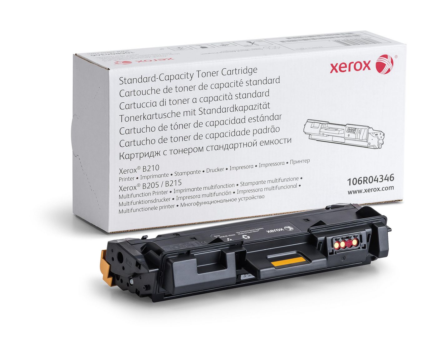 Xerox Genuine ® B205 Multifunction Printer​/​B210 Printer​/​B215 Multifunction Printer Black Standard capacity Toner Cartridge (1500 Pages) - 106R04346