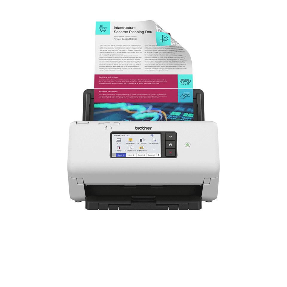 Brother ADS-4700W scanner ADF + Sheet-fed scanner 600 x 600 DPI A4 Black, White