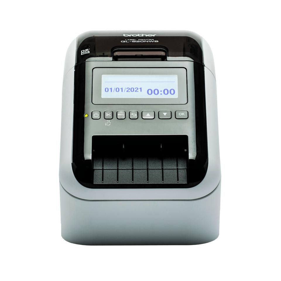 Brother QL-820NWBC label printer Direct thermal Colour 300 x 300 DPI 176 mm/sec Wired & Wireless Ethernet LAN DK Wi-Fi Bluetooth