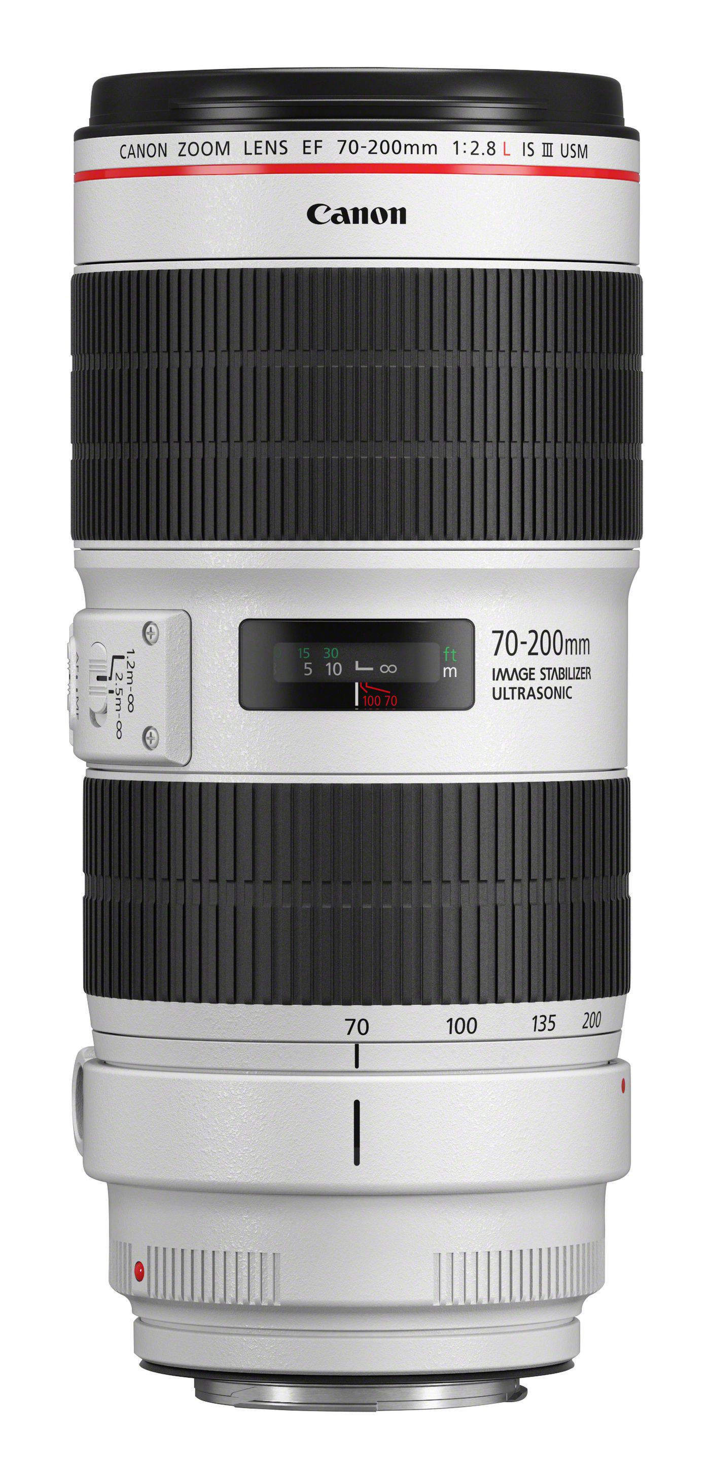 Canon EF 70-200mm f/2.8L IS III USM SLR Telephoto zoom lens Black, White