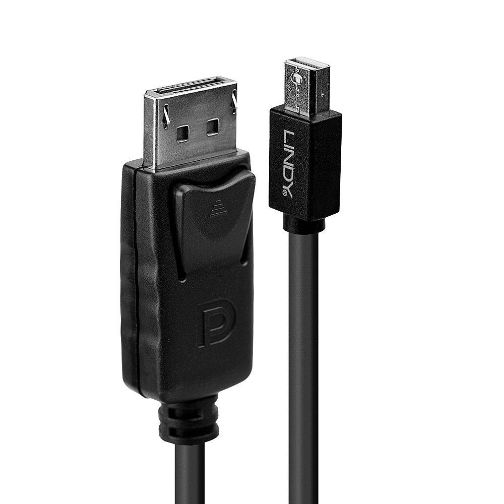 Lindy 2m Mini DisplayPort Male to DisplayPort Male, Black