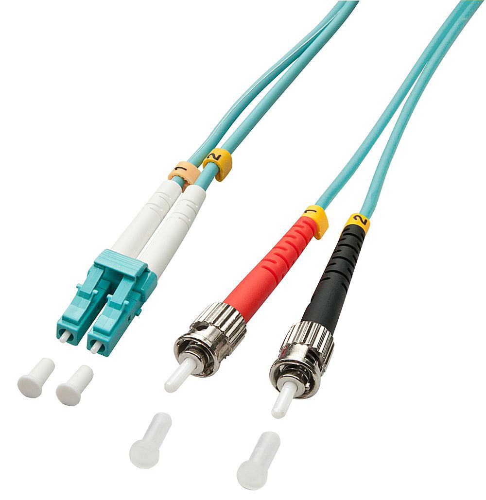 Lindy 10m OM3 LC - ST Duplex InfiniBand/fibre optic cable Turquoise