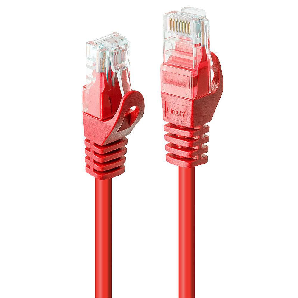 Lindy 48187 networking cable Red 10 m Cat6 U/UTP (UTP)