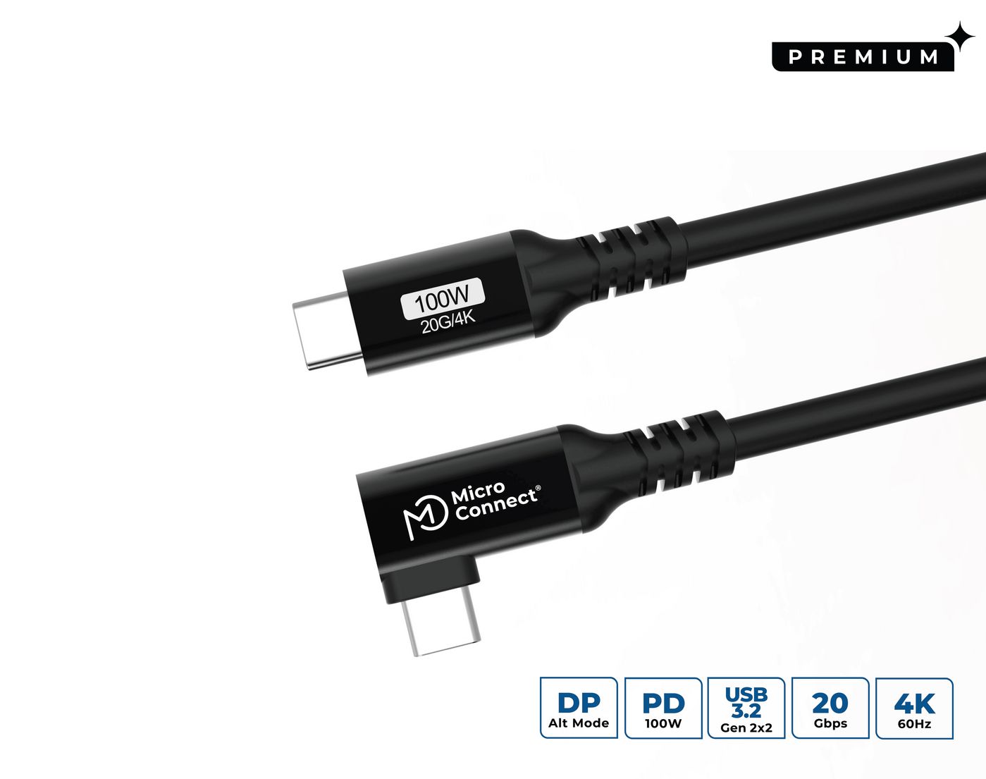 Microconnect USB3.2CC01-A USB cable USB 3.2 Gen 2x2 1 m USB C Black