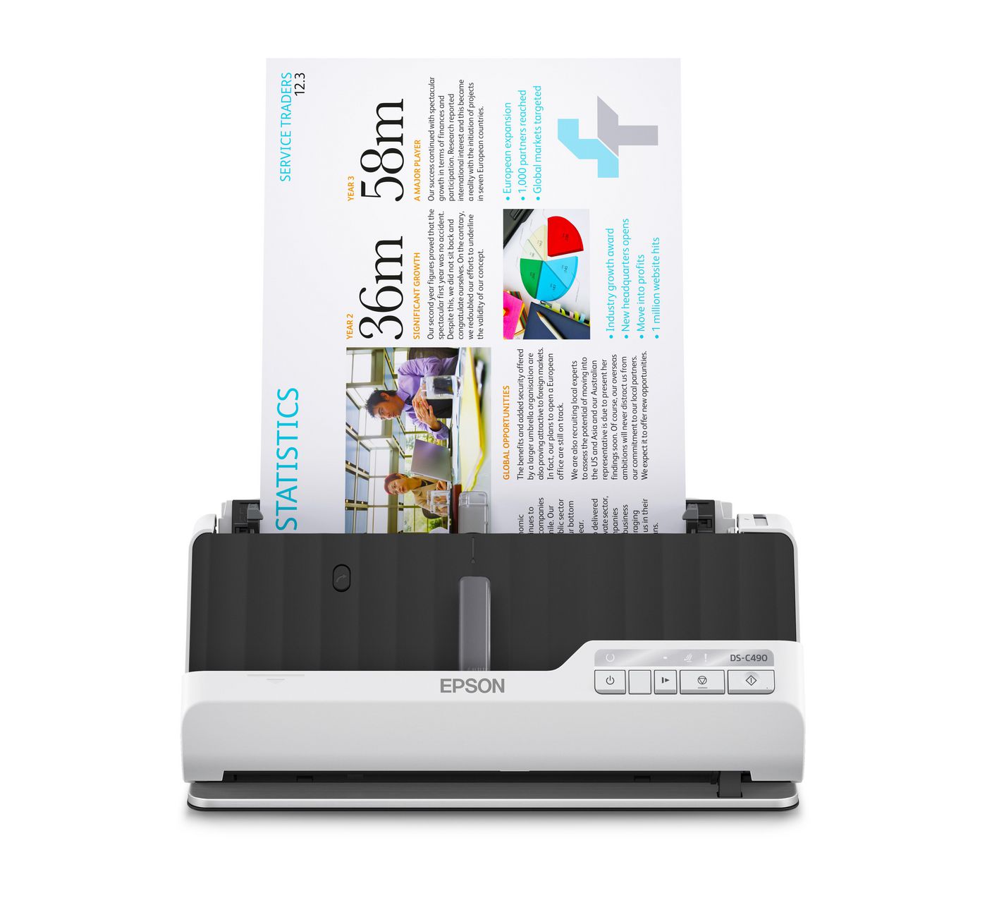 Epson DS-C490 ADF + Sheet-fed scanner 600 x 600 DPI A4 Black, White