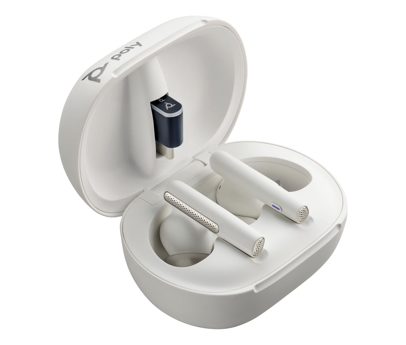 HP Poly Poly Voyager Free 60/60+ Microsoft Teams Certified White Earbuds (2 Pieces)