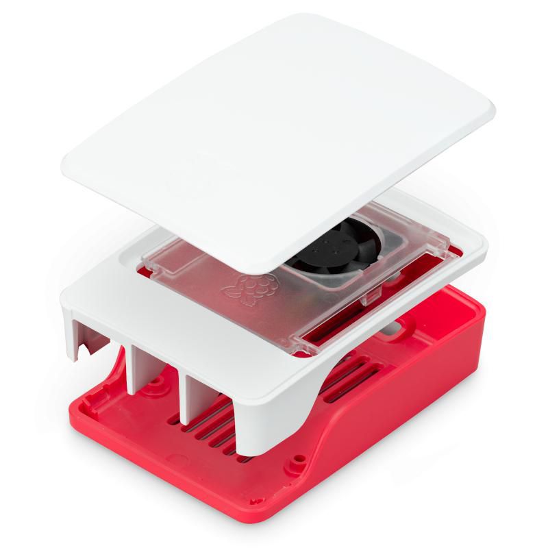 RASPBERRY PI5 CASE RED/WHITE