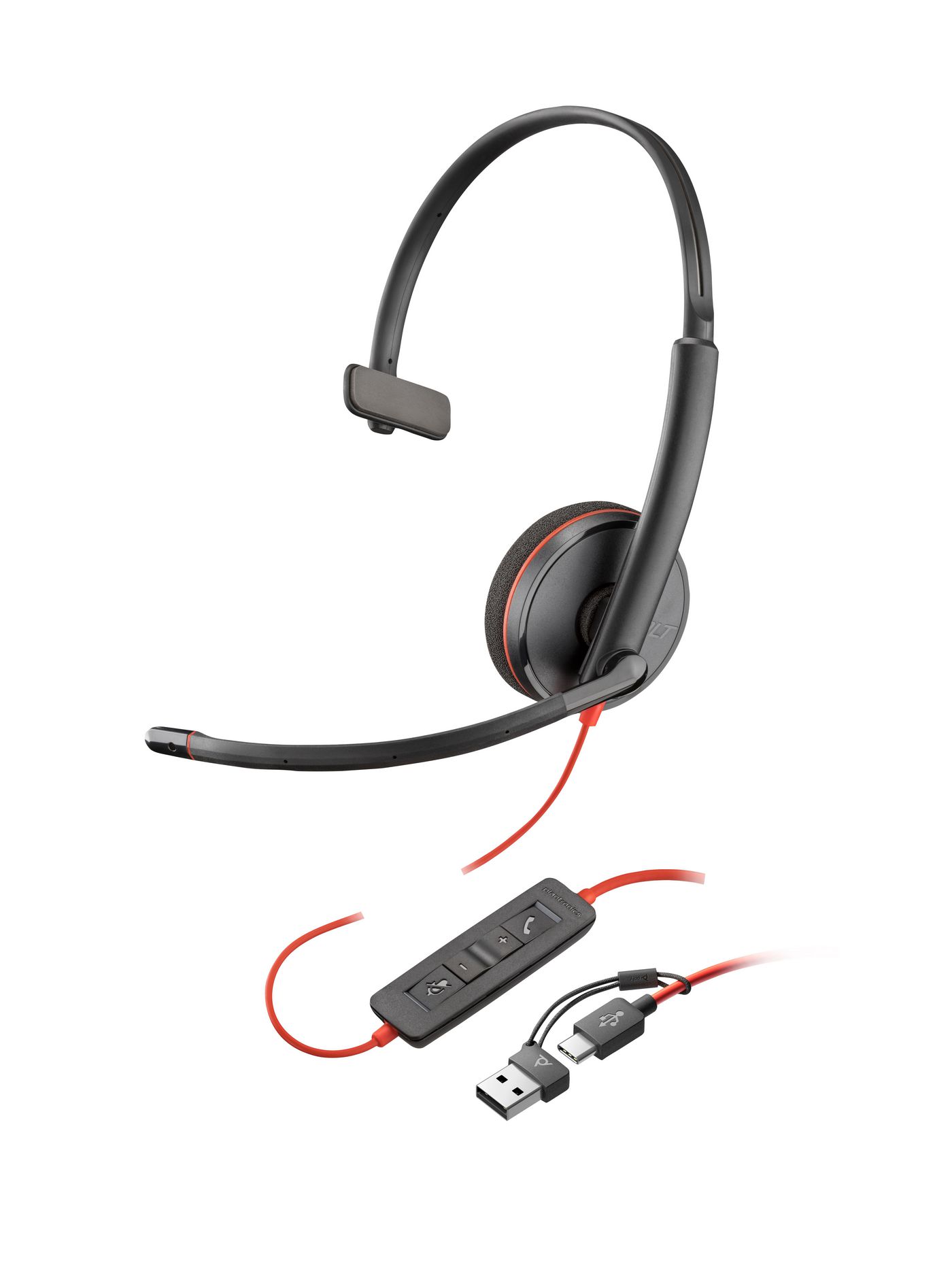 HP Poly Poly Blackwire 3210 Monaural USB-C Headset (Bulk)
