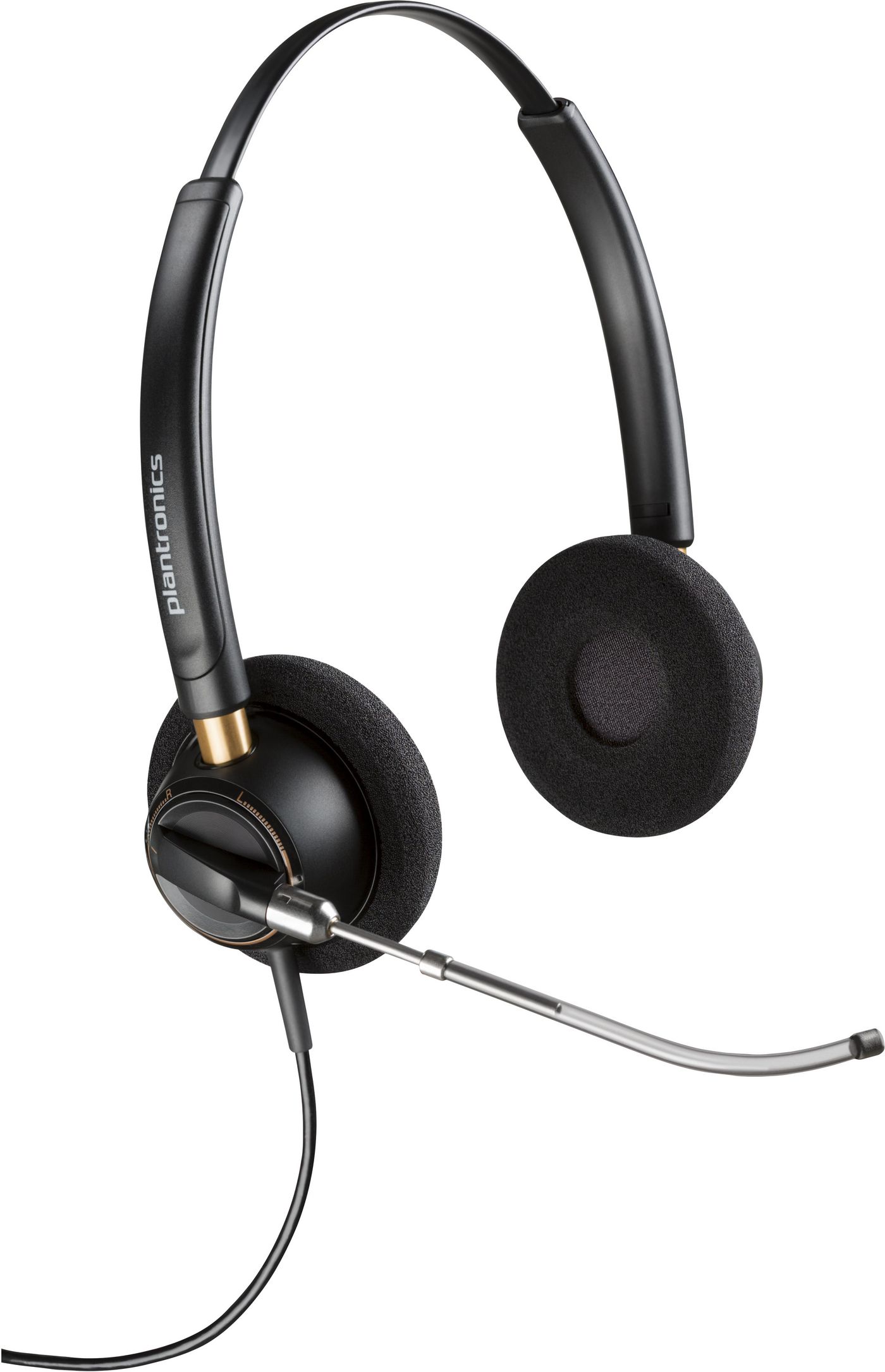 HP Poly EncorePro 520V Binaural Headset VoiceTube +Quick Disconnect