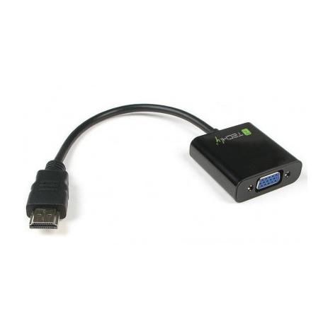 Techly IDATA-HDMI-VGA2 video cable adapter VGA (D-Sub) Black