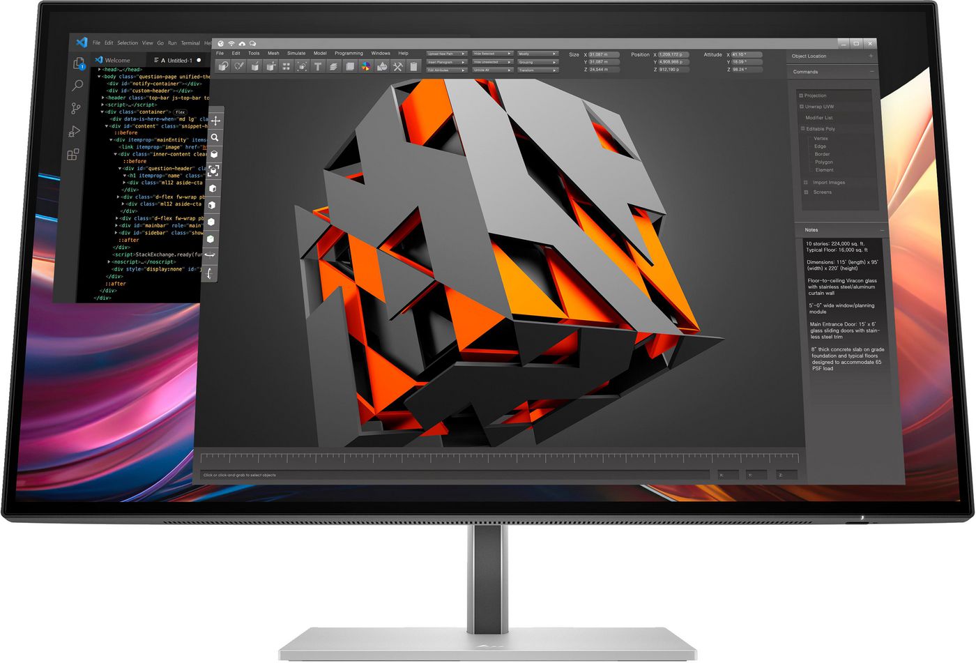 HP Series 7 Pro 27 inch QHD Monitor - 727pq