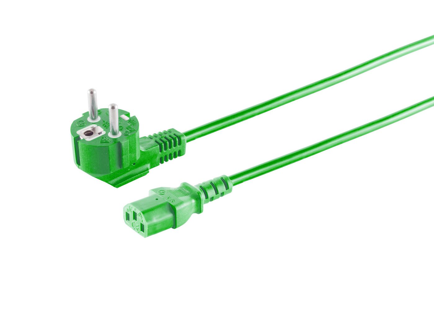 Microconnect MC-SCHUANGC13300G power cable Green 3 m Power plug type E+F C13 coupler