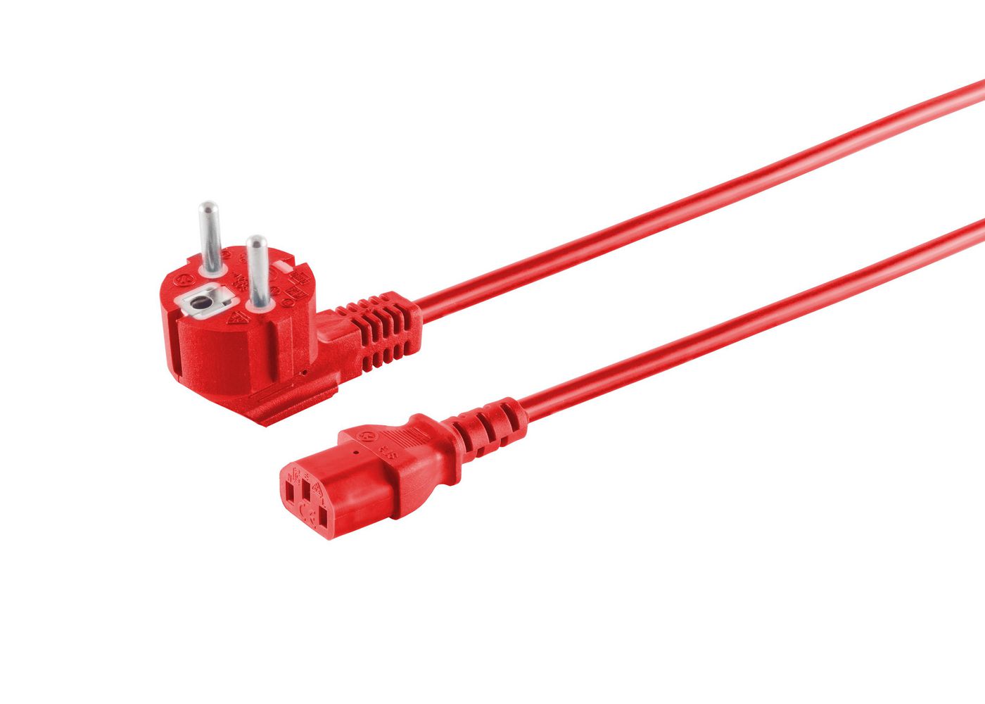 Microconnect MC-SCHUANGC13500R power cable Red 5 m Power plug type E+F C13 coupler