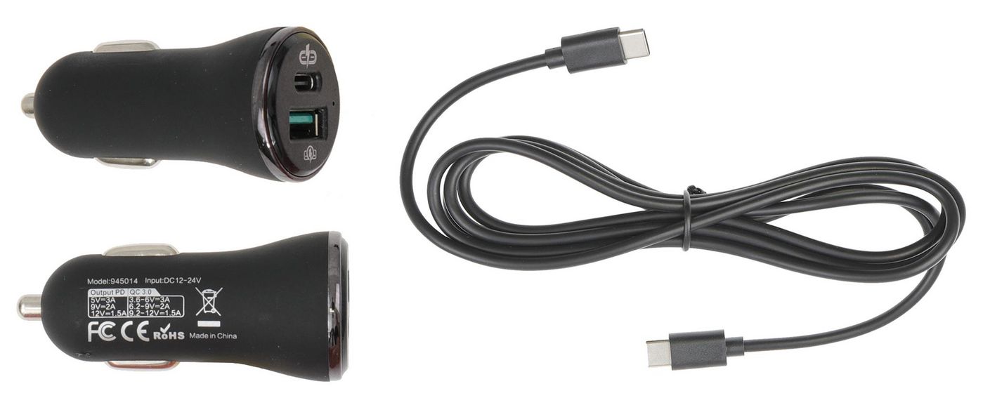 Cig-plug adapter, USB-A/C