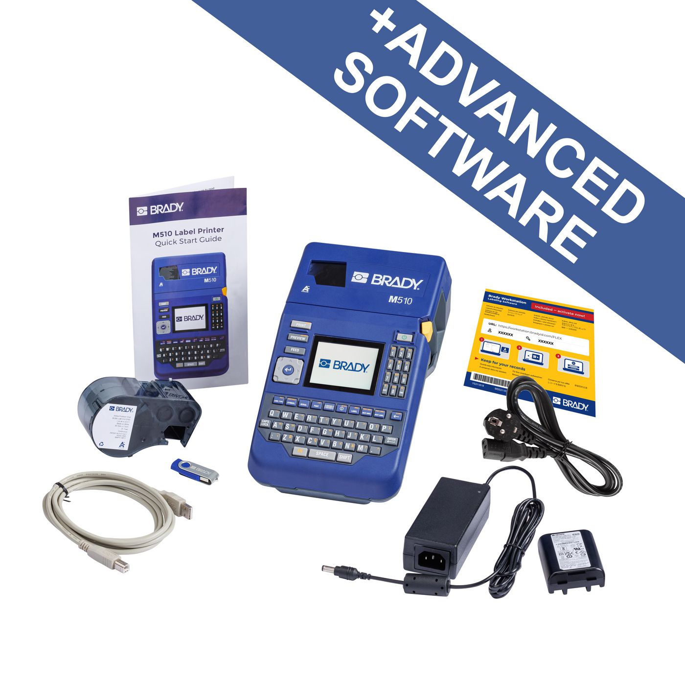 M510 Label Printer EU + Brady