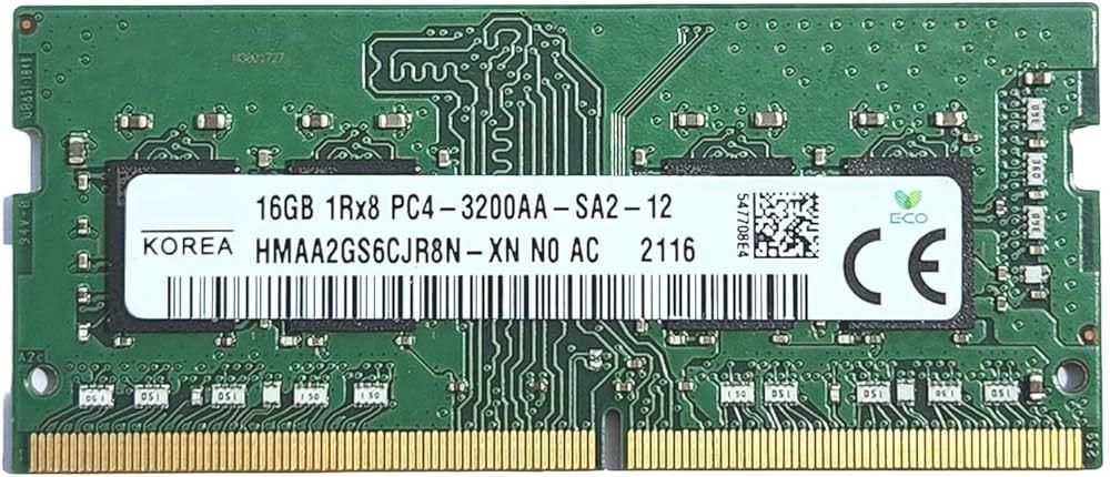 16GB SODIMM 1RX8 PC4-25600
